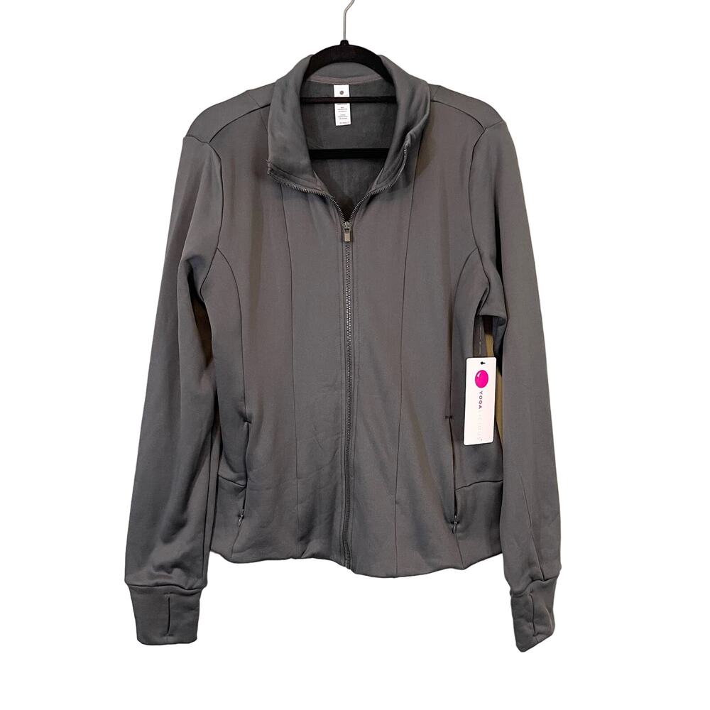 Yogalicious Active Jacket Womens XL Gray Training Workout Yoga Athletic Gym NWT